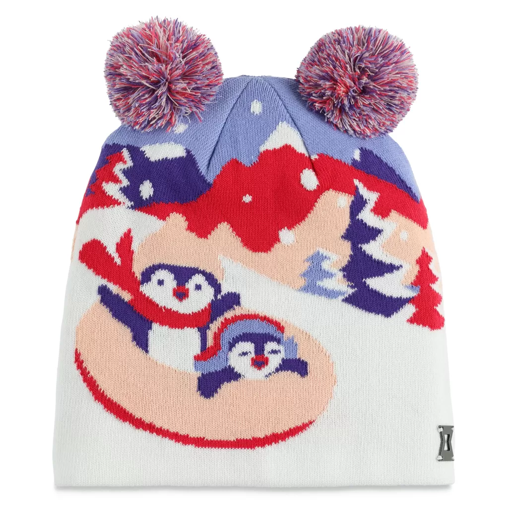 Kids Spyder Girls Penguin Double Pom -