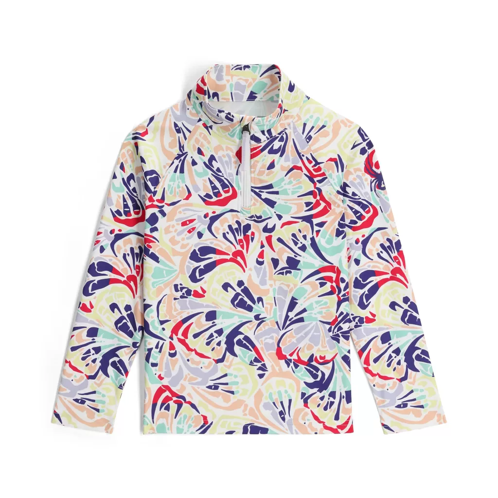 Kids Spyder Girls Reflect Half Zip - Butterfly Multi