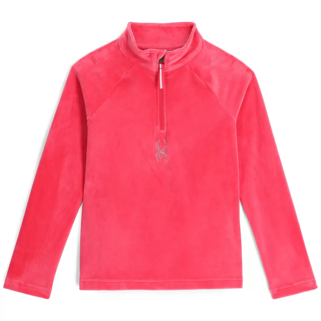 Kids Spyder Girls Shimmer Bug Half Zip - Prism Pink