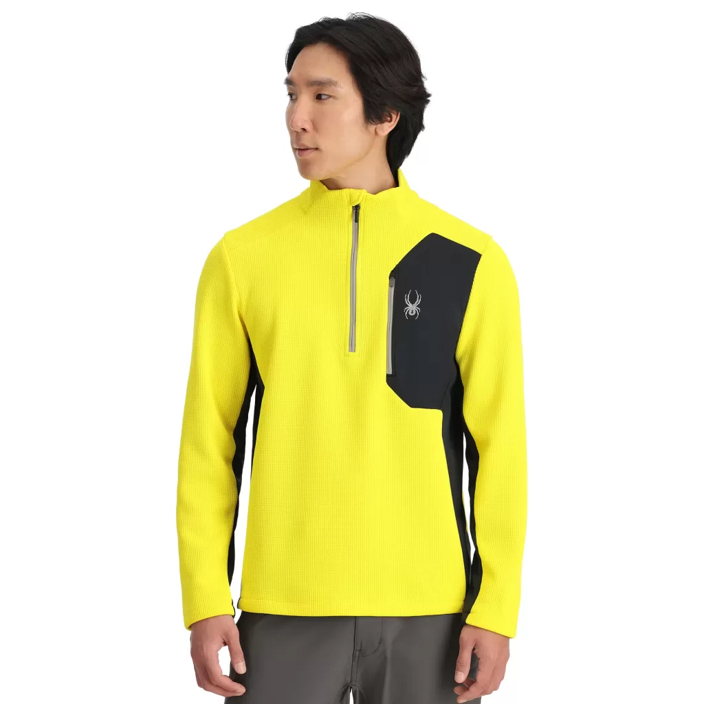 Spyder Mens Bandit Half Zip - Acid Yellow