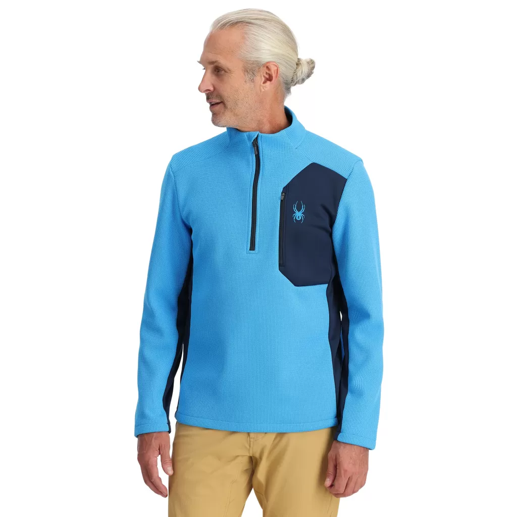 Spyder Mens Bandit Half Zip - Aether Blue