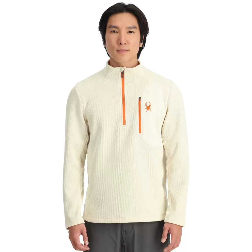 Spyder Mens Bandit Half Zip - Vanilla Latte