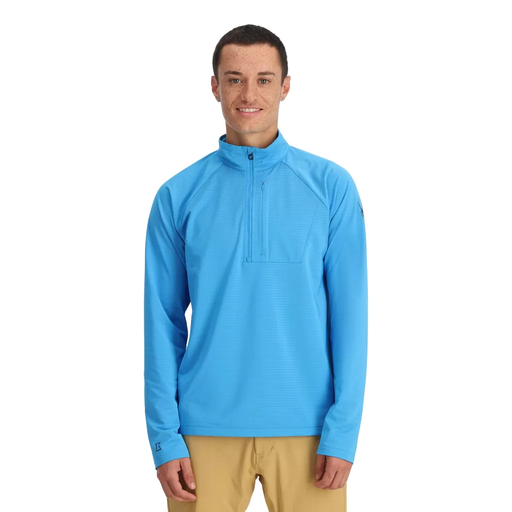 Spyder Mens Gridweb Half Zip - Aether Blue