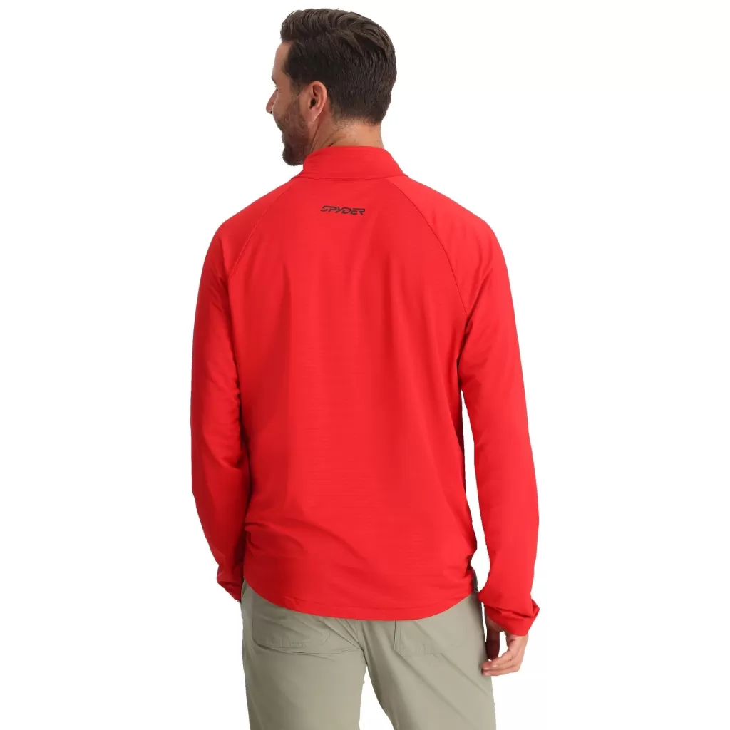 Spyder Mens Gridweb Half Zip - Red