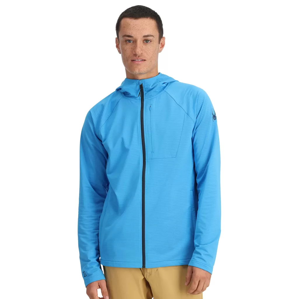 Spyder Mens Gridweb Hoodie - Aether Blue