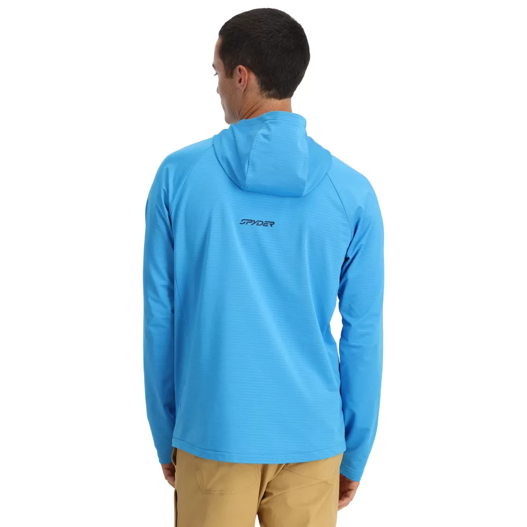 Spyder Mens Gridweb Hoodie - Aether Blue