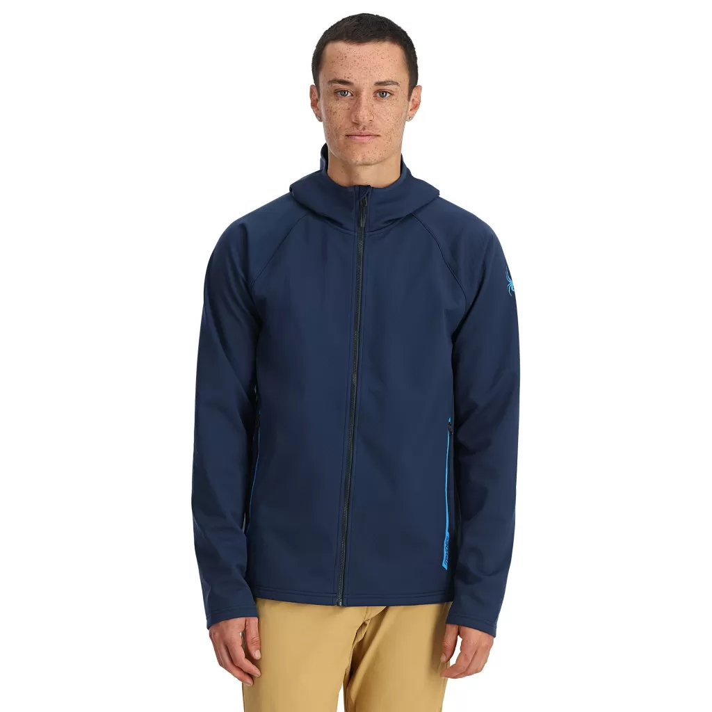 Spyder Mens Gridweb ShellFleece™ Hoodie - True Navy