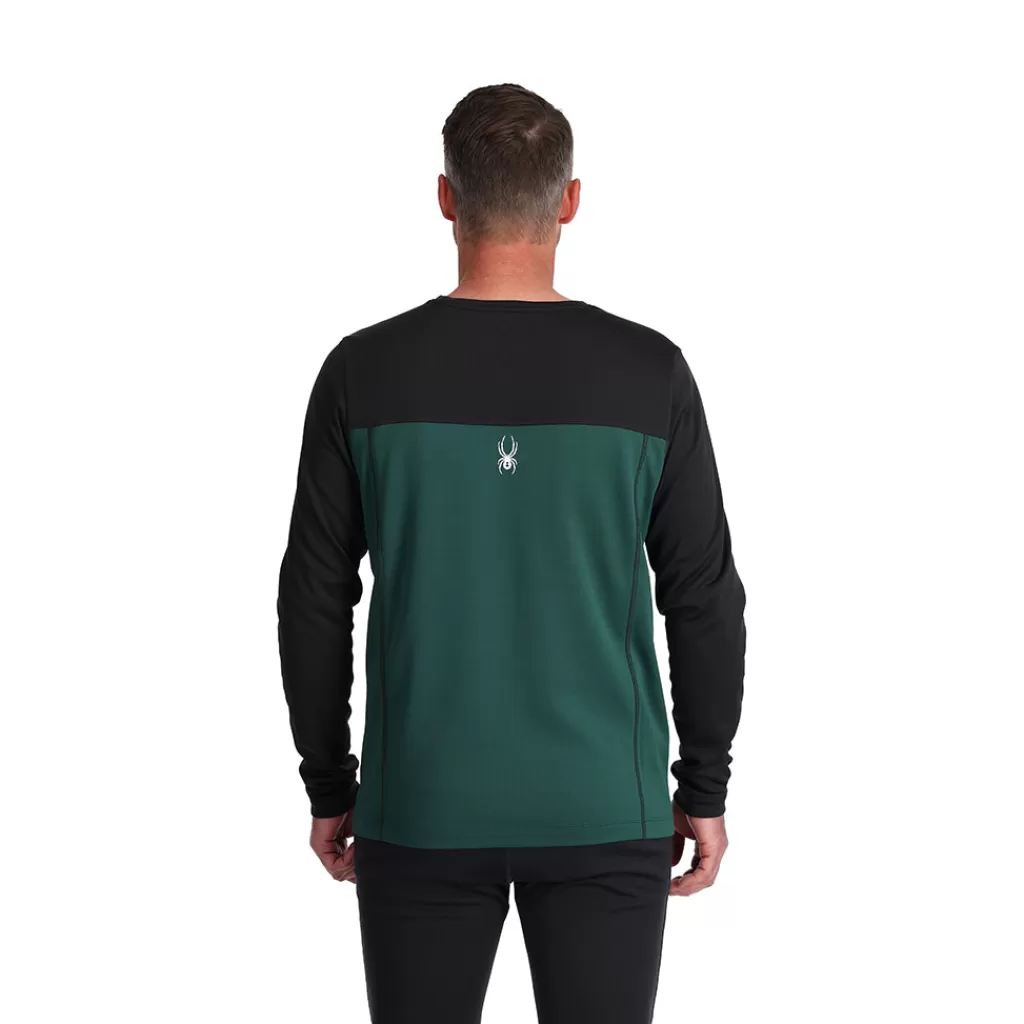 Spyder Mens Stretch Charger Crew - Cypress Green