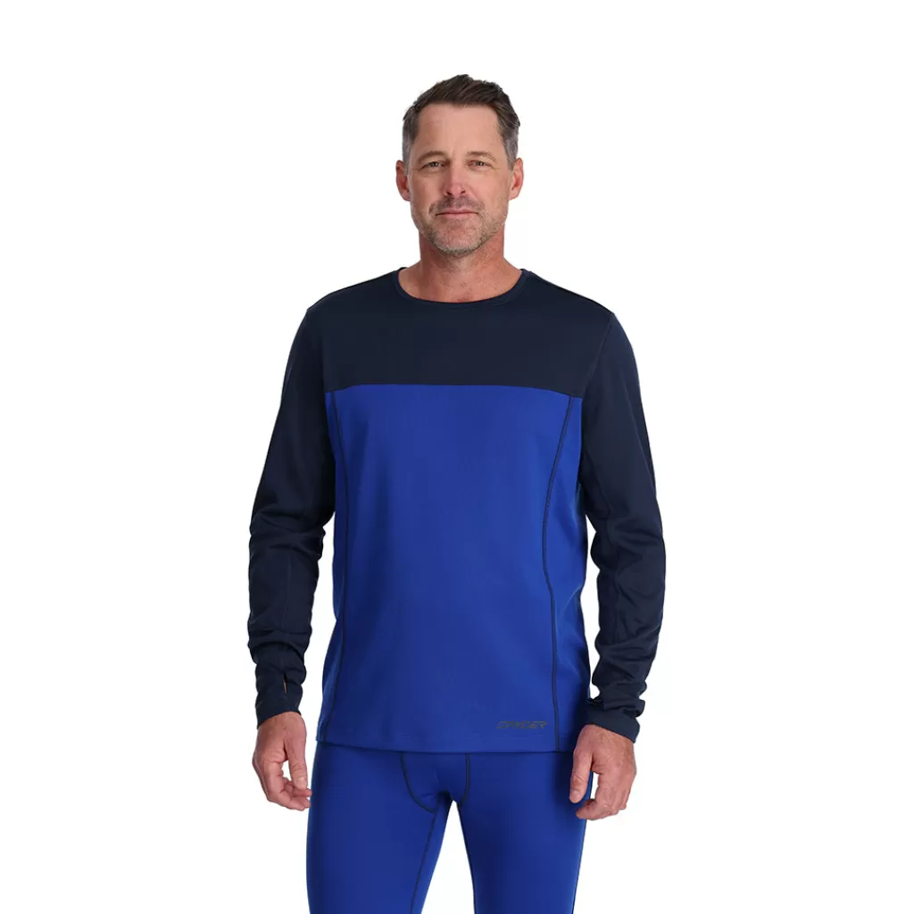 Spyder Mens Stretch Charger Crew - Electric Blue