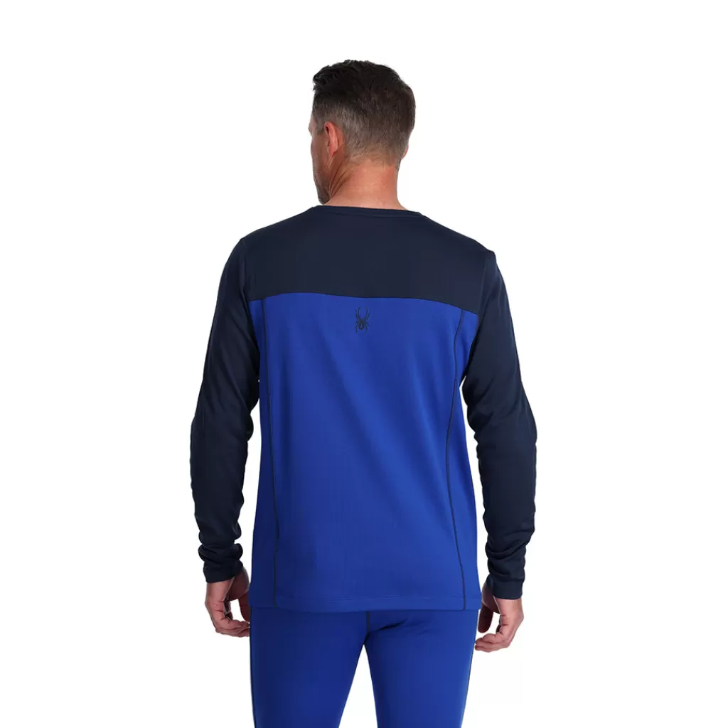 Spyder Mens Stretch Charger Crew - Electric Blue