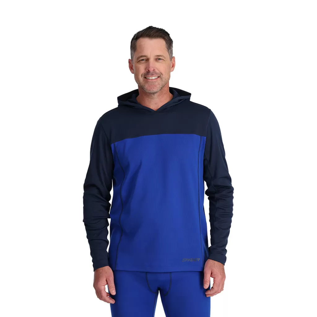 Spyder Mens Stretch Charger Hoodie - Electric Blue