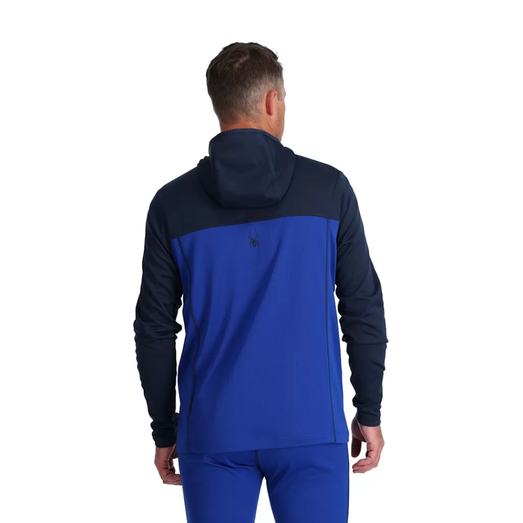 Spyder Mens Stretch Charger Hoodie - Electric Blue