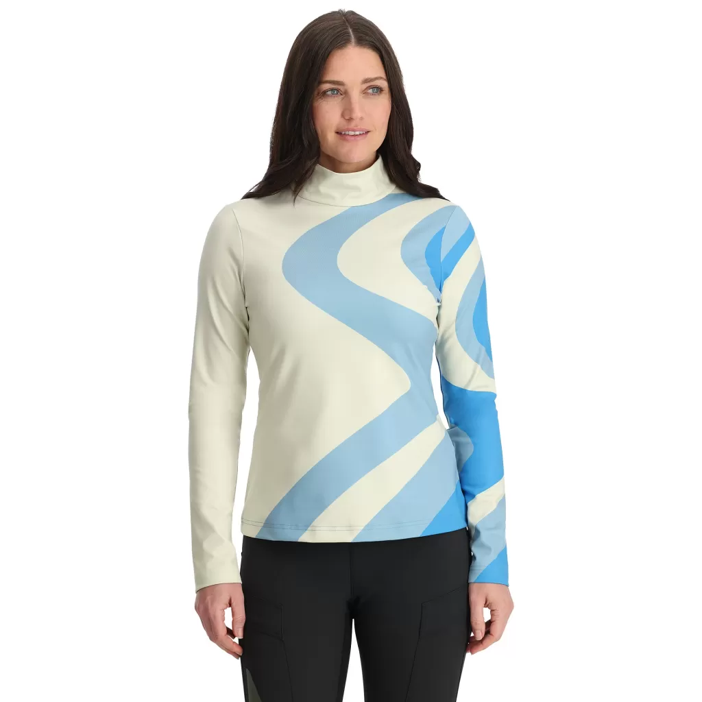 Women Spyder Womens Chute Turtleneck - Vanilla Latte