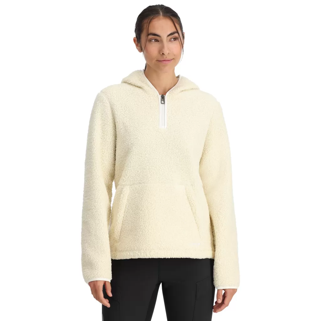 Women Spyder Womens Cloud Fleece Hoodie - Vanilla Latte