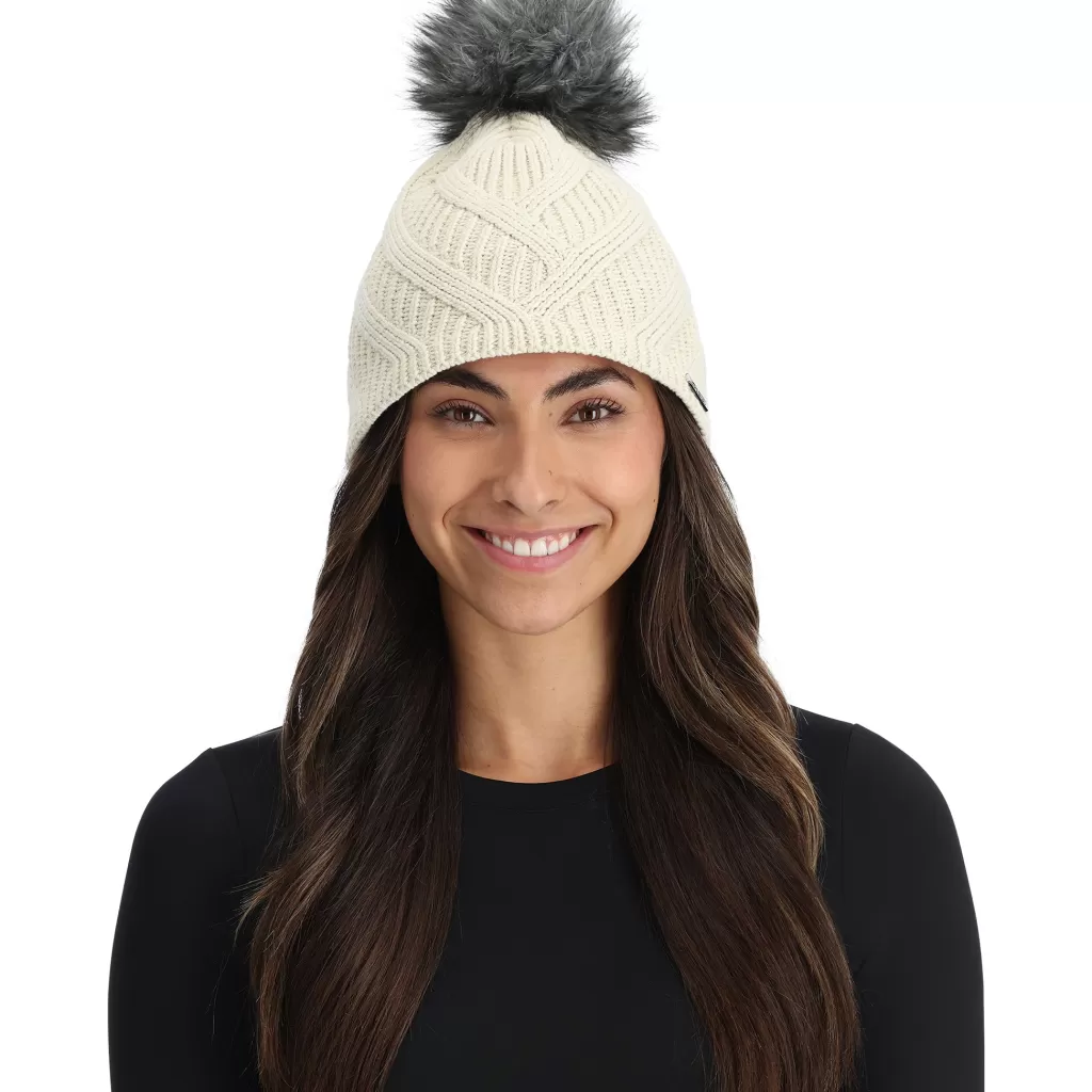 Women Spyder Womens Royal Pom - Vanilla Latte