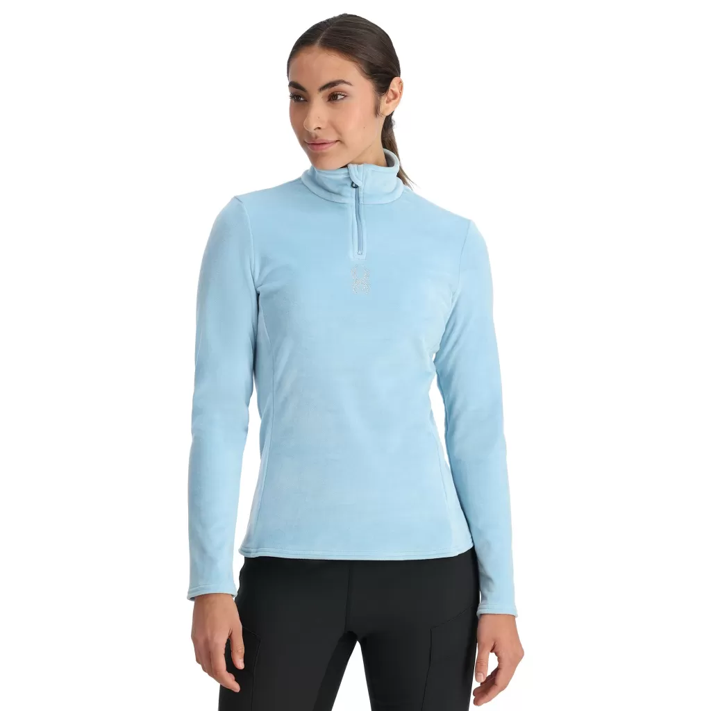 Women Spyder Womens Shimmer Bug Half Zip - Blue Drift