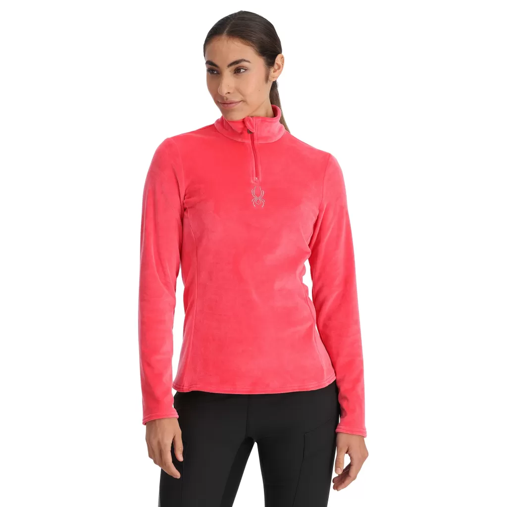 Women Spyder Womens Shimmer Bug Half Zip - Prism Pink