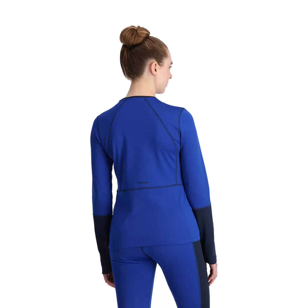 Women Spyder Womens Stretch Charger Crew - Electric Blue