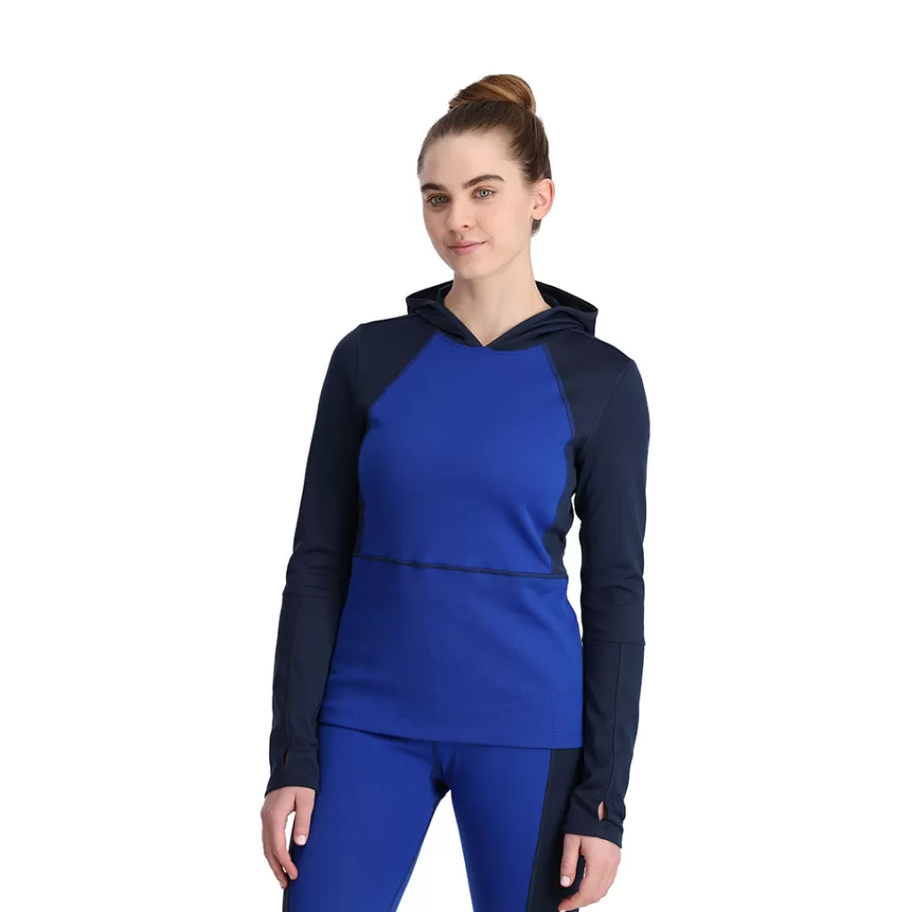 Women Spyder Womens Stretch Charger Hoodie - Electric Blue