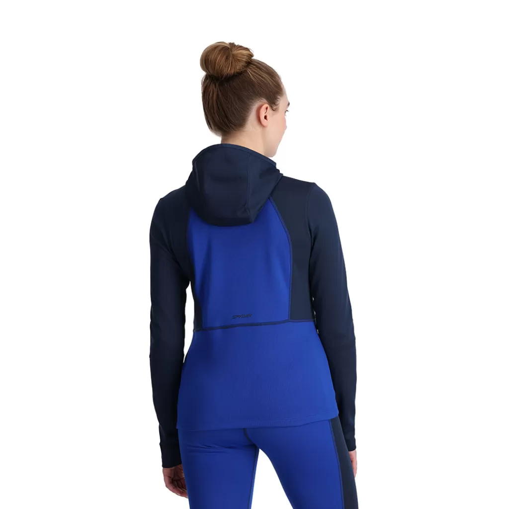 Women Spyder Womens Stretch Charger Hoodie - Electric Blue