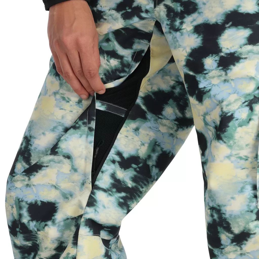 Women Spyder Womens Terrain Bib - Tie Dye Vanilla Latte