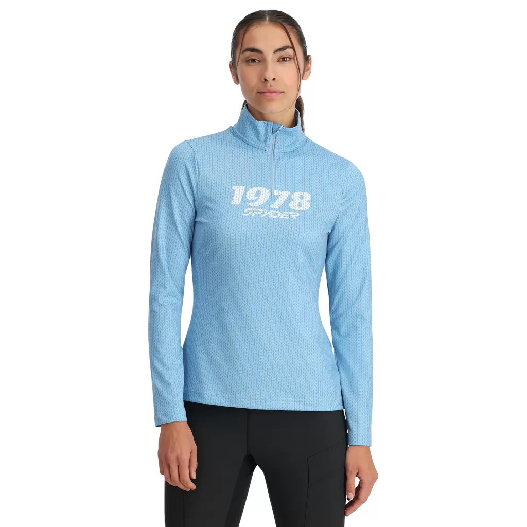 Women Spyder Womens Vivid Half Zip - Blue Drift